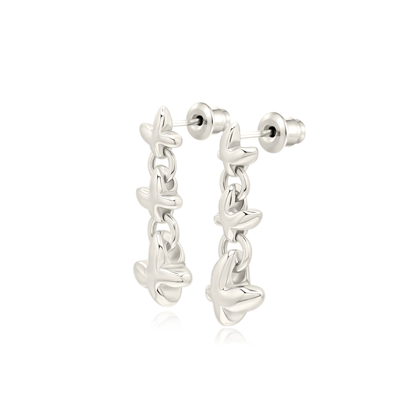 Interlinked Butterfly Cascade Earrings