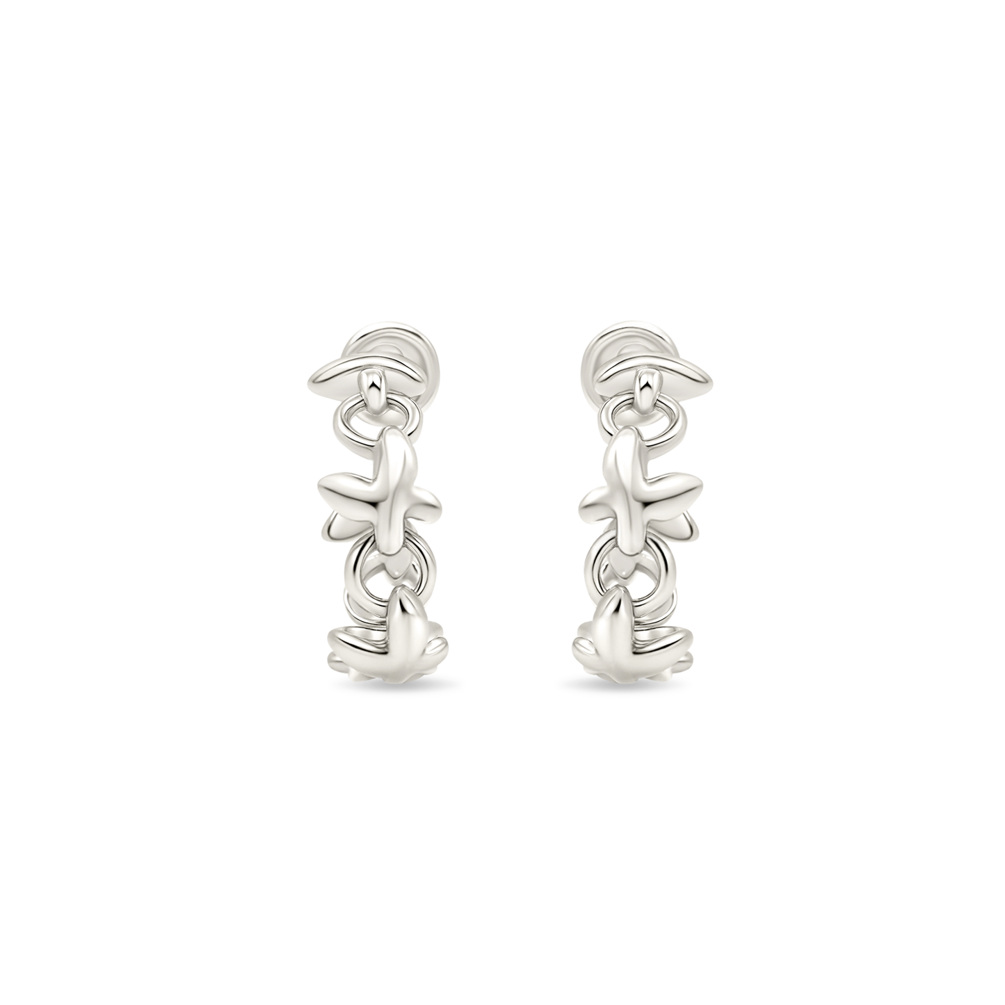 Interlinked Butterfly Mini Hoop Earrings