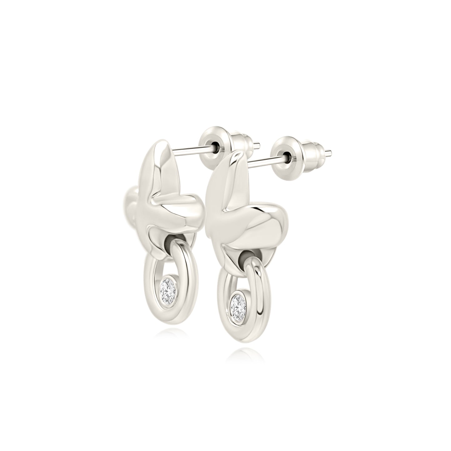 Interlinked Butterfly Glint Earrings