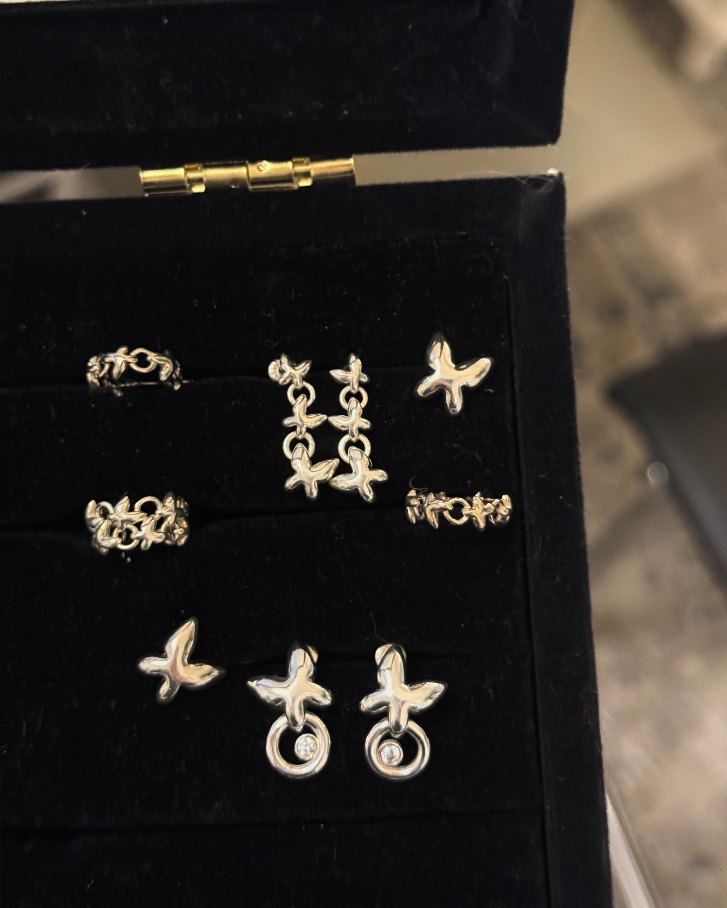 Interlinked Butterfly Glint Earrings