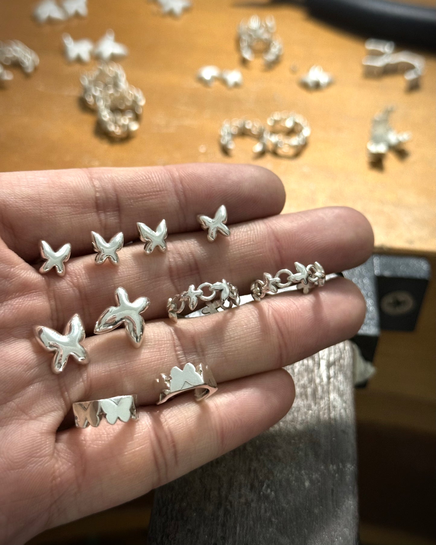 Interlinked Butterfly Serenity Mini Earrings