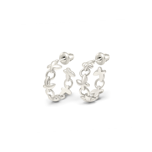 Interlinked Butterfly Mini Hoop Earrings