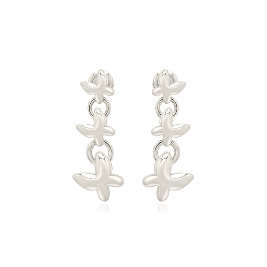 Interlinked Butterfly Cascade Earrings