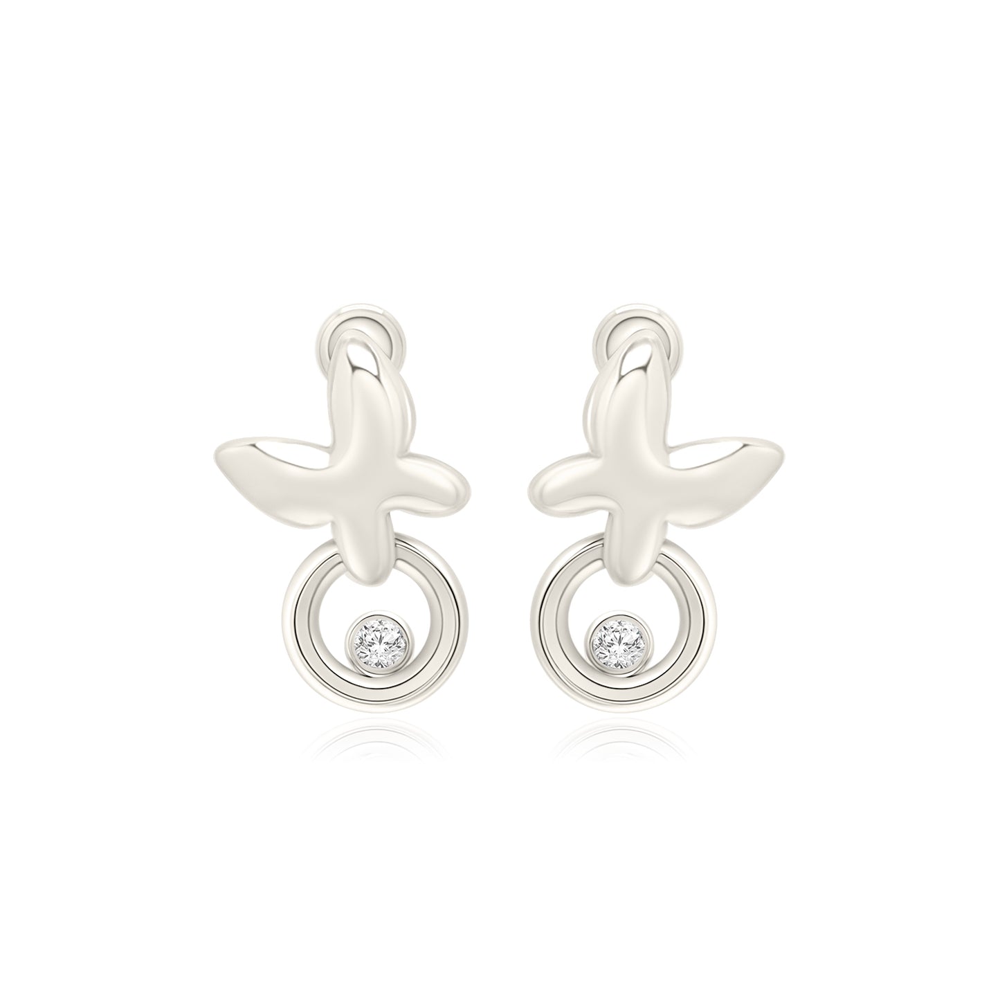 Interlinked Butterfly Glint Earrings