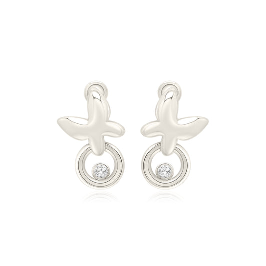 Interlinked Butterfly Glint Earrings