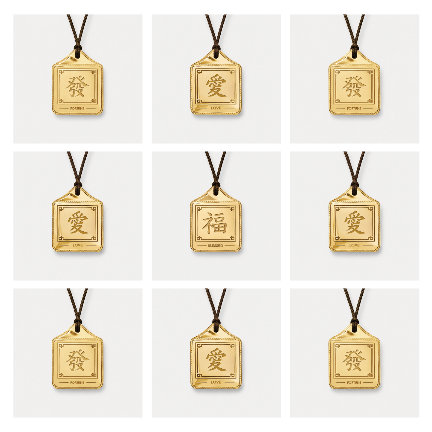 Chinese Incense Pouch GOLD Necklace